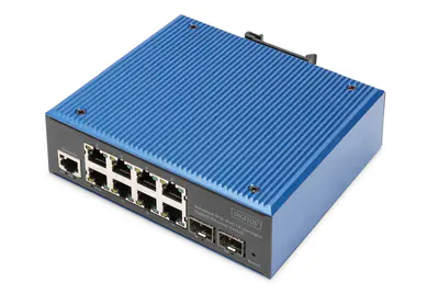 DIGITUS Industrieller 8+2-Port L2 managed Gigabit Ethernet Switch DN-651156