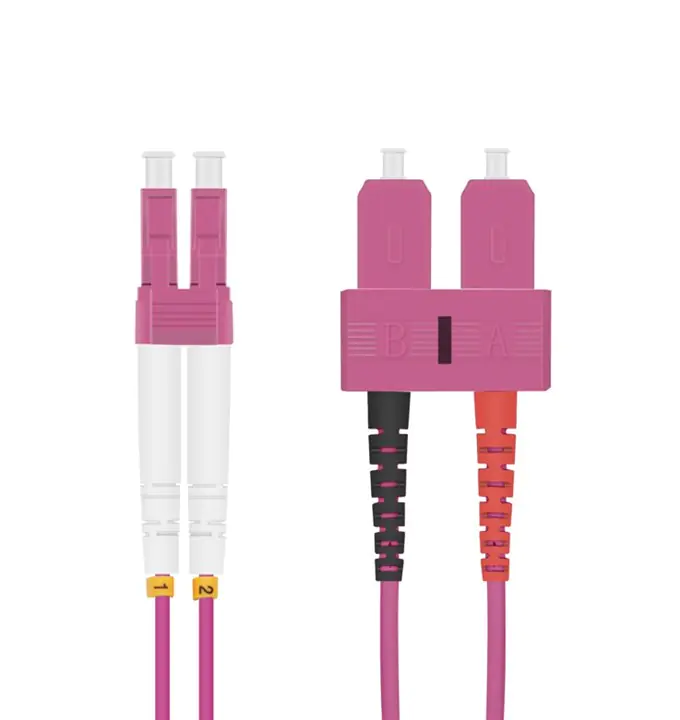 Bayko LWL Patchkabel LC/SC Duplex 50/125µm OM4 erikaviolett 1,0m