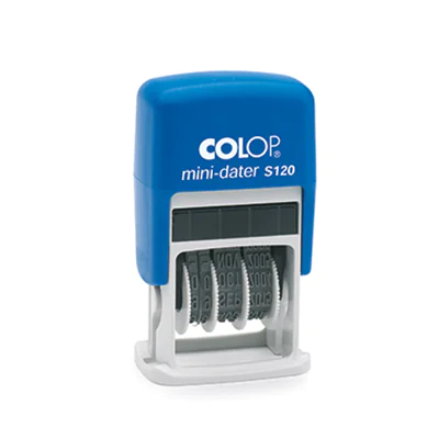 COLOP Datumstempel mini-dater S120 1452000200 24mm Kunststoff blau COLOP Datumstempel mini-dater S120 1452000200 24mm Kunststoff blau