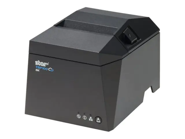 Star Micronics Star TSP100 Series TSP143IV-UE SK GY E+U - Etiketten-/Quittungsdrucker - s/w - Thermodirekt - 8 cm Rolle - 203 dpi - bis zu 180 mm/Sek. - USB-C, USB, LAN - Cutter - ohne Abziehfolie, Label Taken Sensor (LTS) 39473390