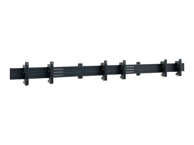 Hagor comPROnents series - Befestigungskit (3 Montagehalterungen, 6 VESA-Adapter, Schiene) - Side-by-Side - für 3 LCD-/Plasma-Konsolen - verriegelbar - Schwarz - Bildschirmgröße: 81-109 cm (32"-43") - Montageschnittstelle: bis zu 200 x 200 mm - Wandm