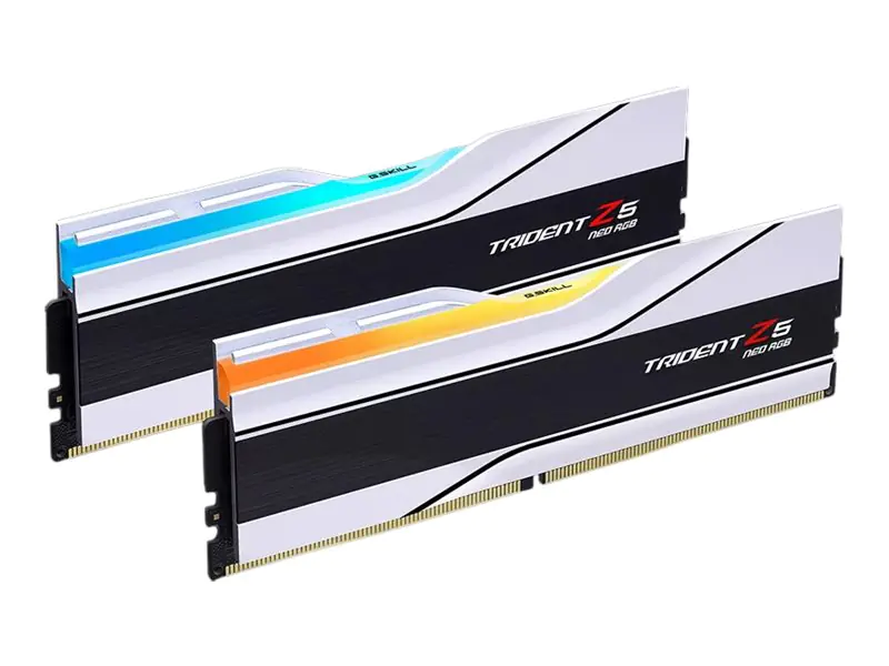 G.Skill Trident Z5 Neo RGB - DDR5 - Kit - 32 GB: 2 x 16 GB - DIMM 288-PIN - 6400 MHz / PC5-51200 - CL32 - 1.4 V - ungepuffert - on-die ECC - weiß