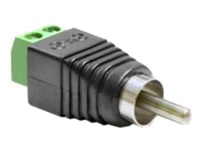 Delock Adapter RCA male > Terminal Block - Video- / Audio-Adapter - Component Video / Audio - 2-polige Klemmleiste männlich zu RCA männlich