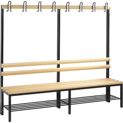 C P Garderobenbank mit Haken Basic 8052-100 S10000 buche Holz 8052100S10000