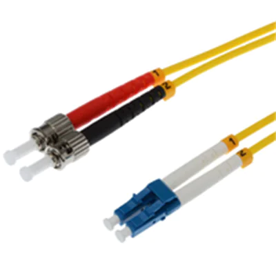 Helos - Patch-Kabel - ST Einzelmodus (M) zu LC Single-Modus (M) - 3 m - Glasfaser - Duplex - 9/125 Mikrometer - OS2 - Gelb