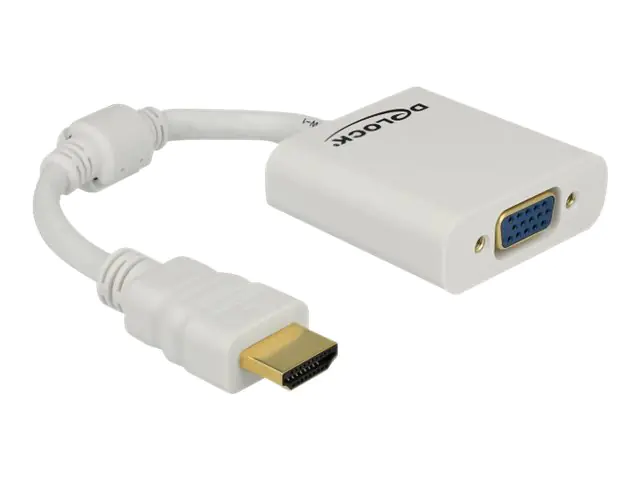 Delock Adapter HDMI-A Stecker > VGA Buchse - Videoadapter - HDMI männlich zu HD-15 (VGA) weiblich - weiß Delock Adapter HDMI-A Stecker > VGA Buchse - Videoadapter - HDMI männlich zu HD-15 (VGA) weiblich - weiß