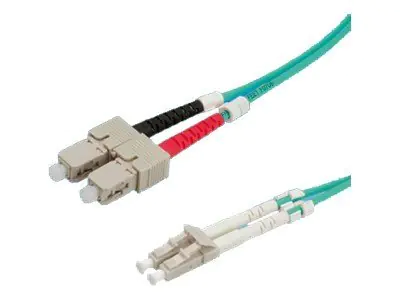 Secomp - Netzwerkkabel - SC multi-mode (M) zu LC Multi-Mode (M) - 5 m - Glasfaser - 50/125 Mikrometer - OM3 - halogenfrei - grün