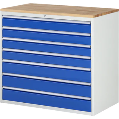 RAU Schubladenschrank 7000 1.145 x 1.035 x 650 mm (B x H x T) 7 Schubladen Farbe der Front: enzianblau Farbe des Korpus: lichtgrau RAU Schubladenschrank 7000 1.145 x 1.035 x 650 mm (B x H x T) 7 Schubladen Farbe der Front: enzianblau Farbe des Korpus: lichtgrau