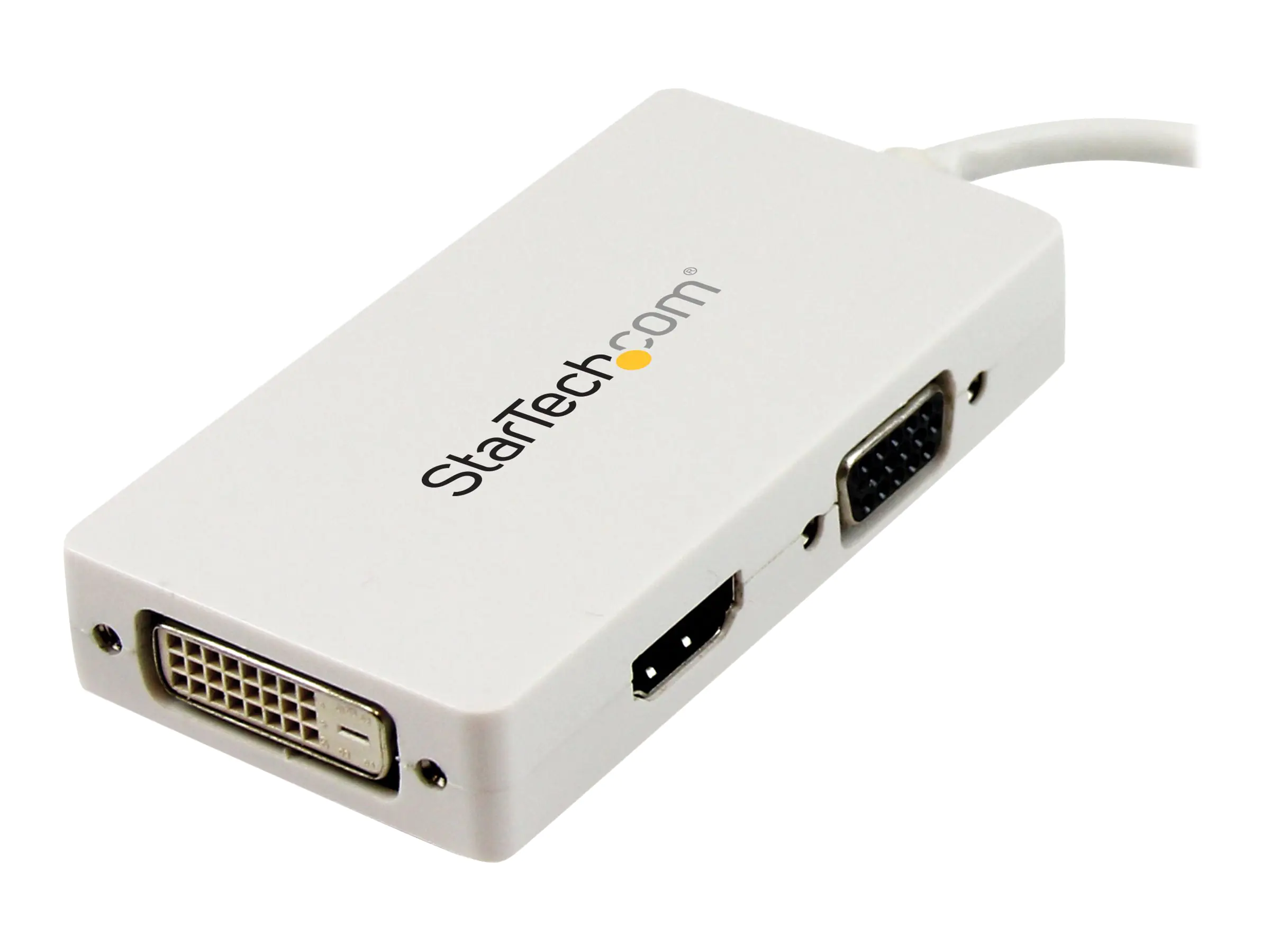 StarTech Mini DisplayPort auf HDMI / DVI / VGA Adapter - 3 in 1 mDP Konverter für MacBook - Weiß - Reiseadapter - Videokonverter - DisplayPort - DVI, HDMI, VGA - weiß - für Apple MacBook Air