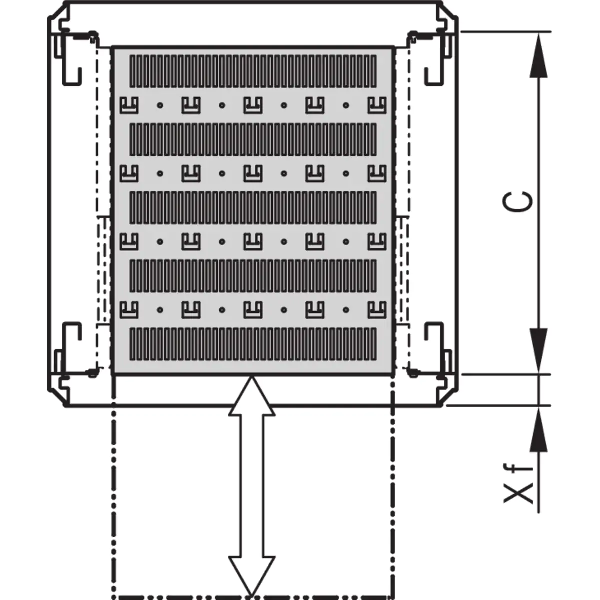 SCHROFF 19"SHELF TELE. C 500 RAL7021 - Rack -Zubehör 21130343 - Rack-Zubehör