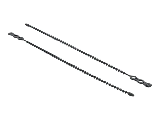 Delock Beaded - Kabelbinder - 21 cm - Schwarz (Packung mit 10)