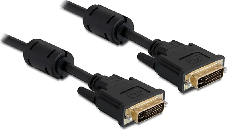 Delock - DVI-Kabel - DVI-I (M) zu DVI-I (M) - 5 m - Schwarz