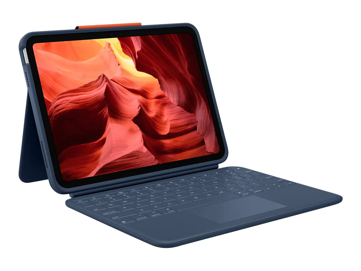 Logitech Rugged Combo 4 Touch - Tastatur und Foliohülle - mit Trackpad - Apple Smart connector