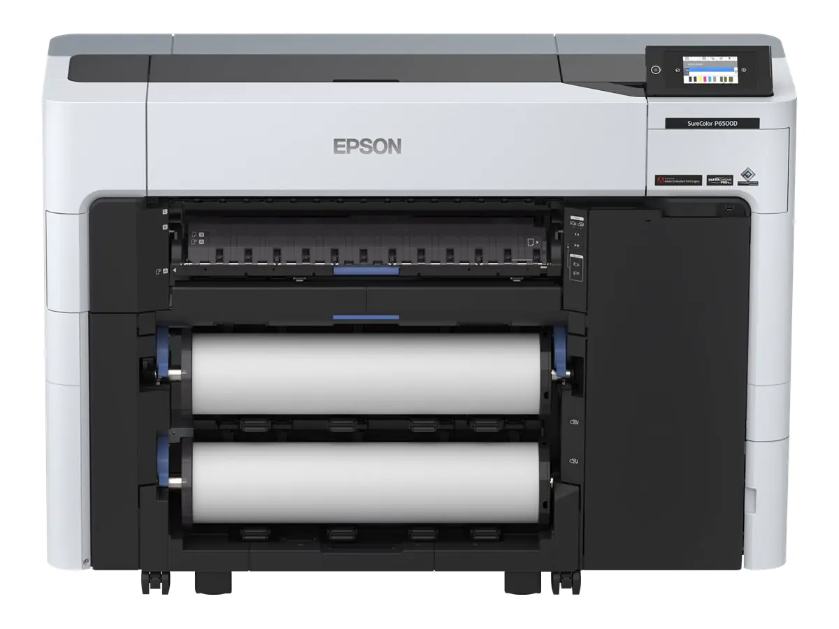 Epson SureColor SC-P6500D - 610 mm (24") Großformatdrucker - Farbe - Tintenstrahl - Roll (60.9 cm) - 1200 x 2400 dpi - bis zu 2 Seiten/Min. (einfarbig)/ bis zu 2 Seiten/Min. (Farbe) - USB 2.0, Gigabit LAN, Wi-Fi(ac)