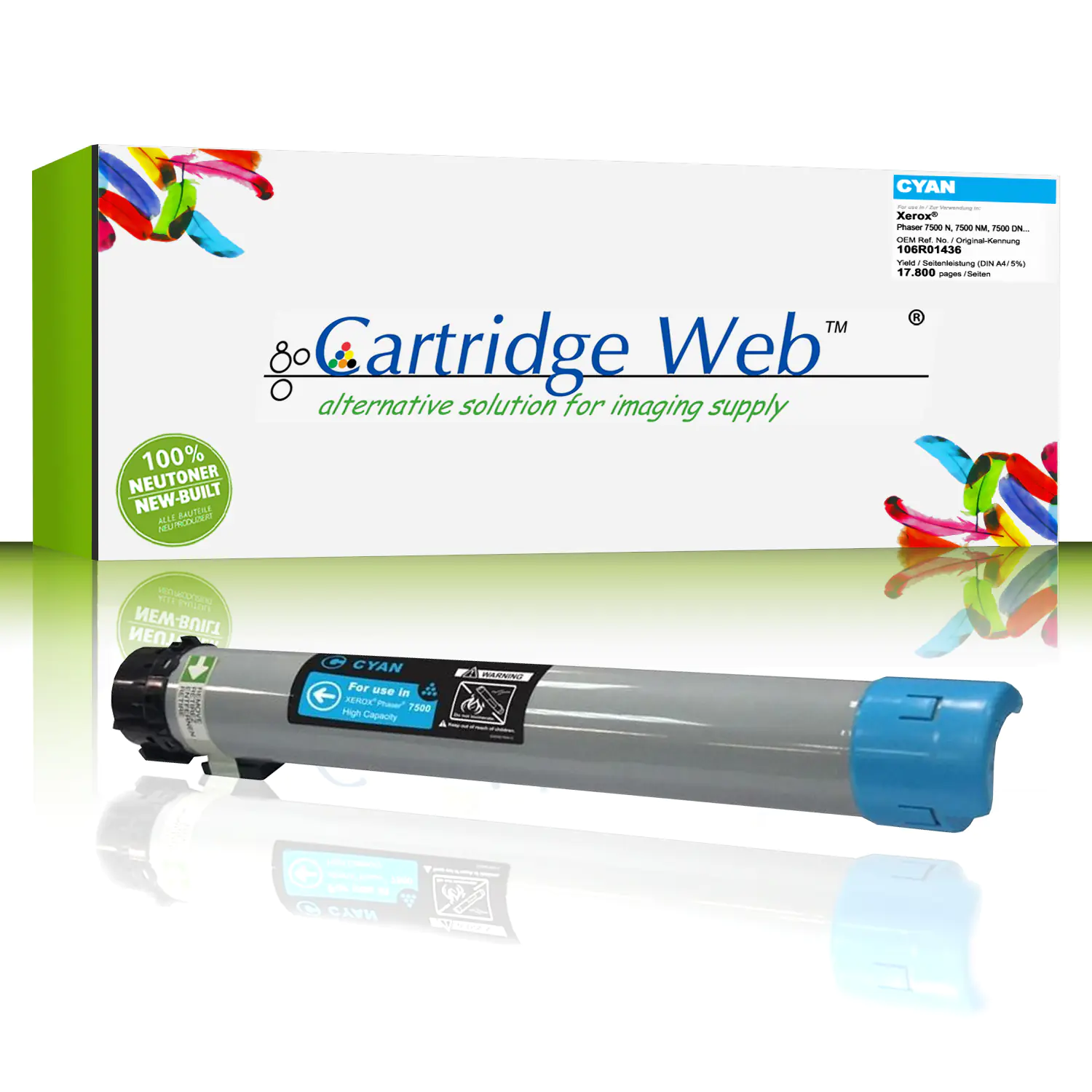 CartridgeWeb Toner kompatibel zu Xerox 106R01436 cyan 17.800 Seiten