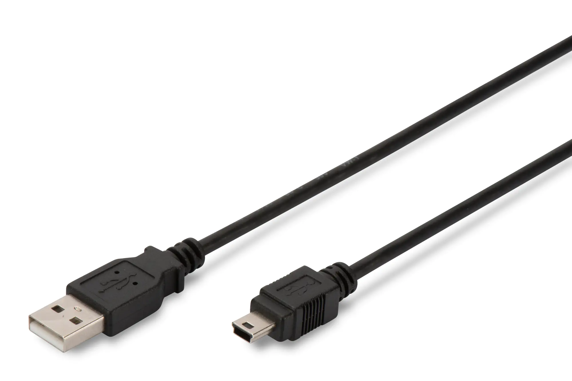 ASSMANN - USB-Kabel - USB (M) zu Mini-USB, Typ B (M) - USB 2.0 - 1 m - geformt - Schwarz