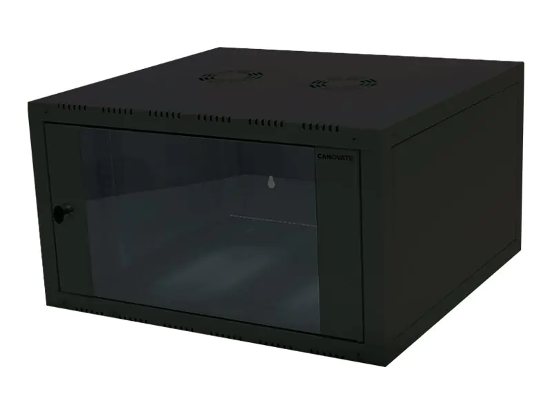 LogiLink Gehäuse - geeignet für Wandmontage - Schwarz, RAL 9005 - 6U - 48.3 cm (19")
