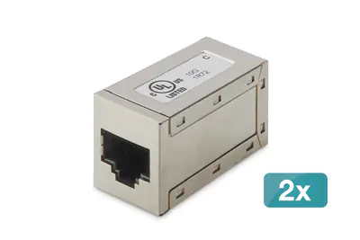 DIGITUS Modularer Einschub (Kopplung) - CAT 6 - abgeschirmt - RJ-45 (Packung mit 2)
