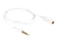 Delock - Audiokabel - mini-phone stereo 3.5 mm männlich zu mini-phone stereo 3.5 mm weiblich - 1 m - weiß