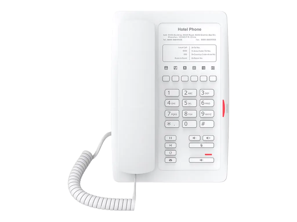 Fanvil H3 - VoIP-Telefon - SIP, RTCP, RTP, SRTP, SIP v2 over TLS, SIP v2 over UDP, SIP v2 over TCP - 2 Leitungen - weiß