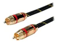 Roline Gold - Videokabel - RCA männlich zu RCA männlich - 2.5 m - abgeschirmt - Schwarz, Gold