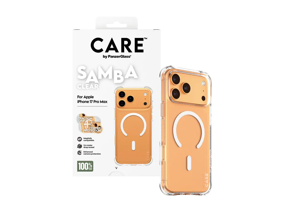 PanzerGlass CARE Fashionable Case Samba transp. white MagSafe iPhone 17 Pro Max