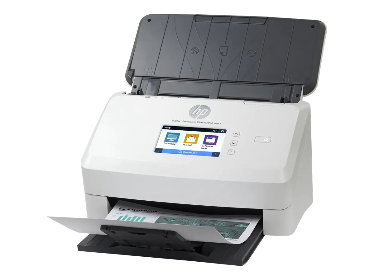 HP ScanJet Enterprise Flow N7000 snw1 - Dokumentenscanner - CMOS / CIS - Duplex - 216 x 3100 mm - 600 dpi x 600 dpi - bis zu 75 Seiten/Min. (einfarbig) / bis zu 75 Seiten/Min. (Farbe) - automatischer Dokumenteneinzug (80 Blätter) - bis zu 7500 Scanvorgäng HP ScanJet Enterprise Flow N7000 snw1 - Dokumentenscanner - CMOS / CIS - Duplex - 216 x 3100 mm - 600 dpi x 600 dpi - bis zu 75 Seiten/Min. (einfarbig) / bis zu 75 Seiten/Min. (Farbe) - automatischer Dokumenteneinzug (80 Blätter) - bis zu 7500 Scanvorgäng