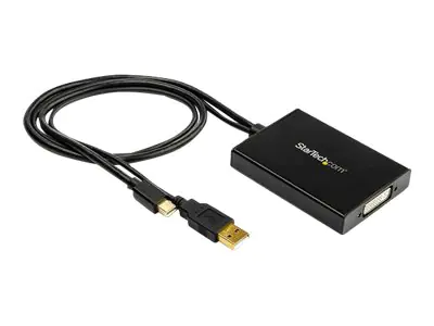 StarTech Mini DisplayPort auf Dual-Link-DVI-Adapter - Stromversorgung über USB - Aktiv - Schwarz - MDP2DVID2 - Videokonverter - Mini DisplayPort - DVI - Schwarz