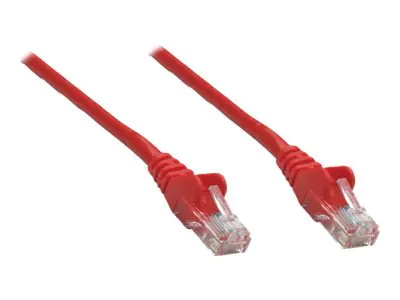 IC Intracom Intellinet Network Patch Cable, Cat6, 15m, Red, CCA, U/UTP, PVC, RJ45, Gold Plated