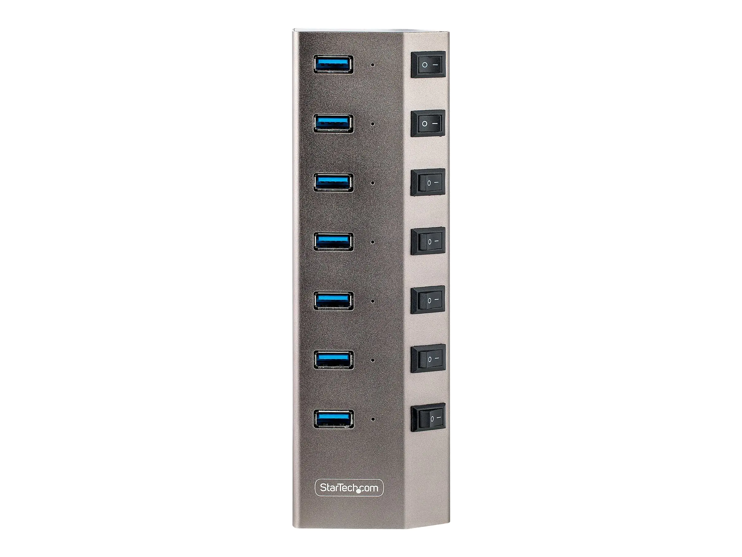 StarTech 7-Port Self-Powered USB-C Hub with Individual On/Off Switches, USB 3.0 5Gbps Expansion Hub w/Power Supply, Desktop/Laptop USB-C to USB-A Hub, 7x BC 1.2 (1.5A), USB Type C Hub - USB-C/A Host Cables (5G7AIBS-USB-HUB-EU) - Hub - 7 x USB 3.2 Gen 1 -