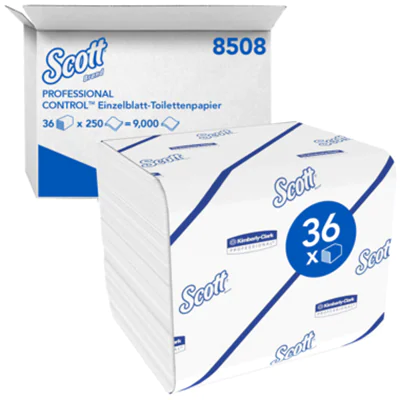 Scott Toilettenpapier 8508 2lagig 18,6x11,7cm ws 36x220 Bl./Pack. Scott Toilettenpapier 8508 2lagig 18,6x11,7cm ws 36x220 Bl./Pack.