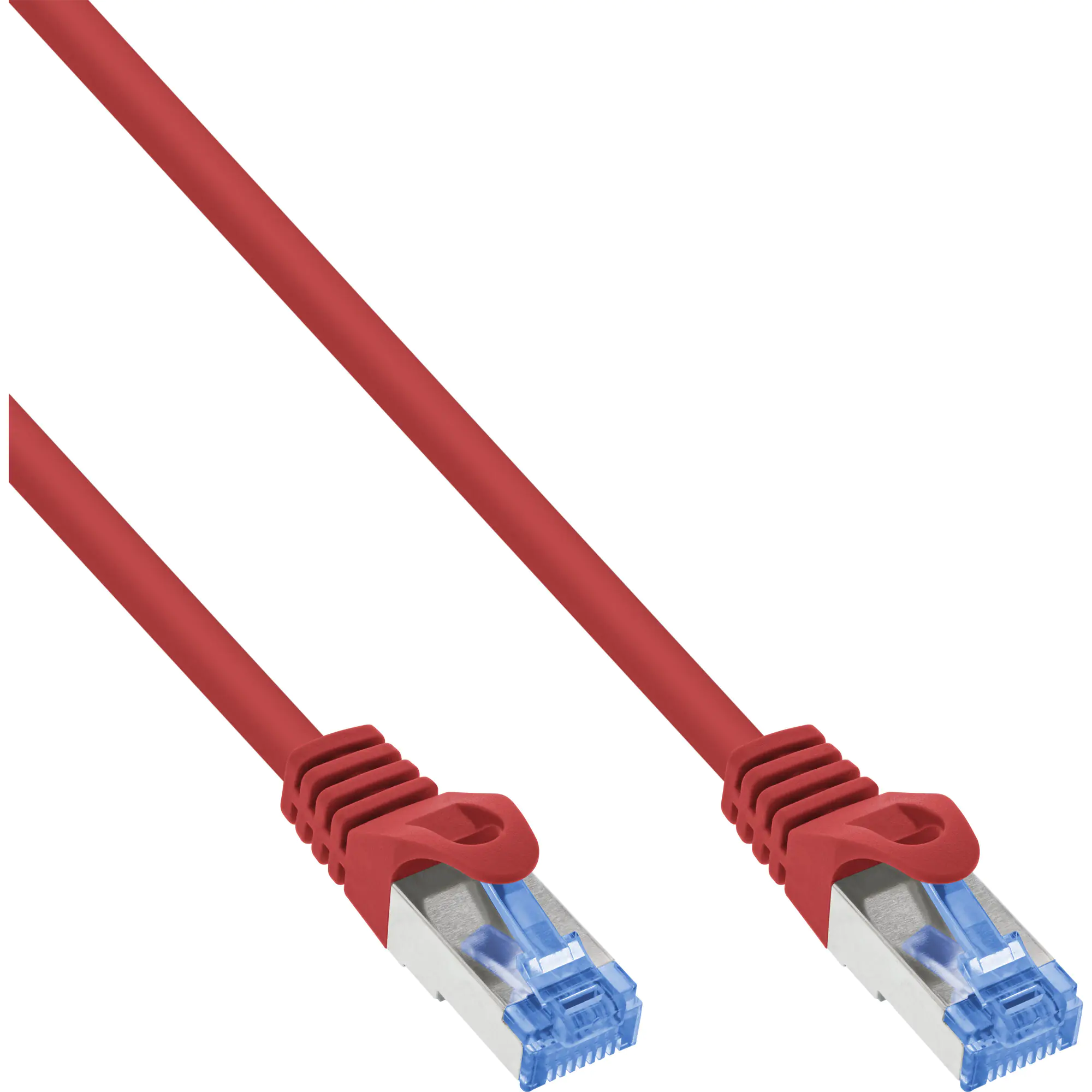 InLine Patchkabel - Cat.6A - S/FTP - TPE (LSZH) - CCA - rot - 0,3m