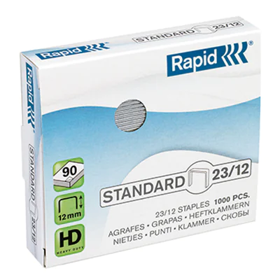 Rapid Heftklammer Standard 24869400 23/12 1.000 St./Pack. Rapid Heftklammer Standard 24869400 23/12 1.000 St./Pack.