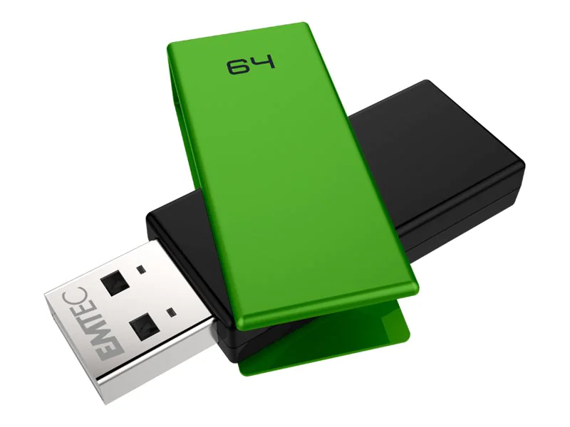 EMTEC C350 Brick - USB-Flash-Laufwerk - 64 GB - USB 2.0 - grün