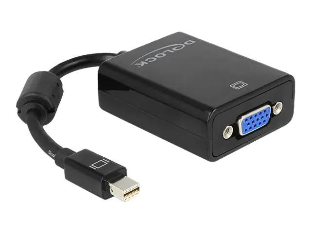 Delock Adapter mini Displayport > VGA 15 pin female - DisplayPort-Adapter - Mini DisplayPort (M) zu HD-15 (VGA) (W) - 18 cm - Schwarz Delock Adapter mini Displayport > VGA 15 pin female - DisplayPort-Adapter - Mini DisplayPort (M) zu HD-15 (VGA) (W) - 18 cm - Schwarz