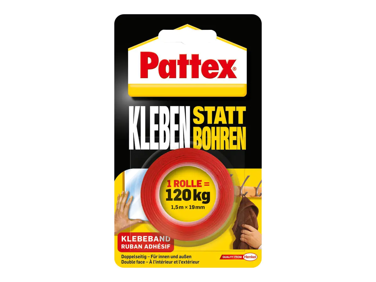 Pattex Montageklebeband Kleben statt Bohren PXMT2 19mmx1,5m
