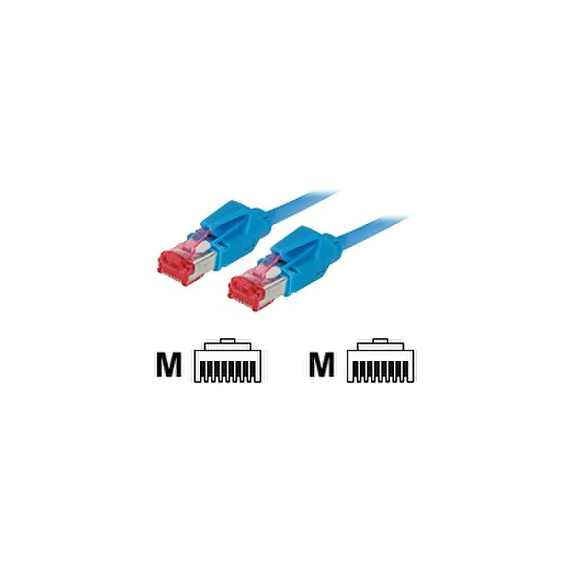 Tecline Patch-Kabel RJ-45 (M) RJ-45 (M) 73602B SFTP-Kabel CAT 6 2 m Blau