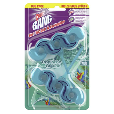 CILLIT BANG WC-Duftspüler 6in1 Tropische Lagune 2 x 9 g/Pack. CILLIT BANG WC-Duftspüler 6in1 Tropische Lagune 2 x 9 g/Pack.
