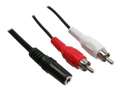 InLine - Audio-Adapter - mini-phone stereo 3.5 mm weiblich zu RCA männlich - 20 cm