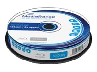 MediaRange - 10 x BD-R - 25 GB 6x - Spindel