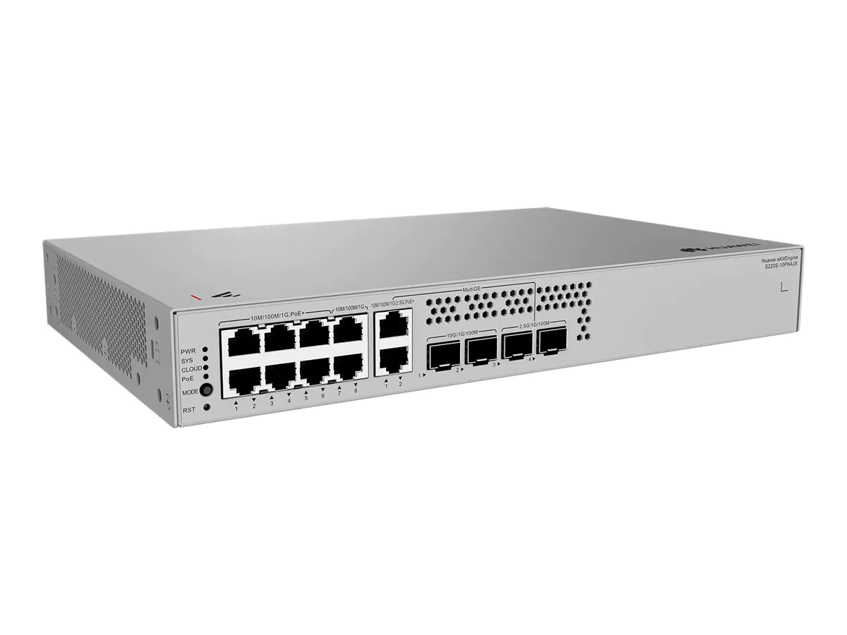Huawei eKitEngine S220S Series S220S-10PN4JX - Switch - managed - 6 x 10/100/1000 (PoE+) 98012475