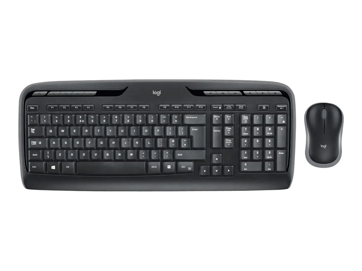 Logitech Wireless Combo MK330 - Tastatur-und-Maus-Set - kabellos - 2.4 GHz - US International - Schwarz Logitech Wireless Combo MK330 - Tastatur-und-Maus-Set - kabellos - 2.4 GHz - US International - Schwarz