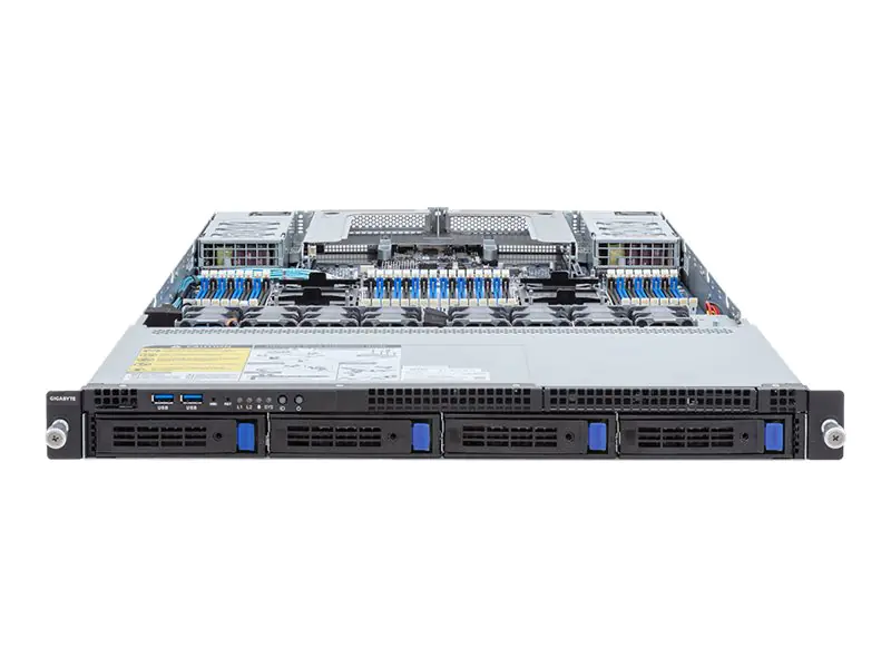 Gigabyte R183-S93 (rev. AAC2) - Server - Rack-Montage - 1U - zweiweg - keine CPU - RAM 0 GB - SATA/PCI Express - Hot-Swap 6.4 cm, 8.9 cm (2.5", 3.5") 6NR183S93DR000AAC2