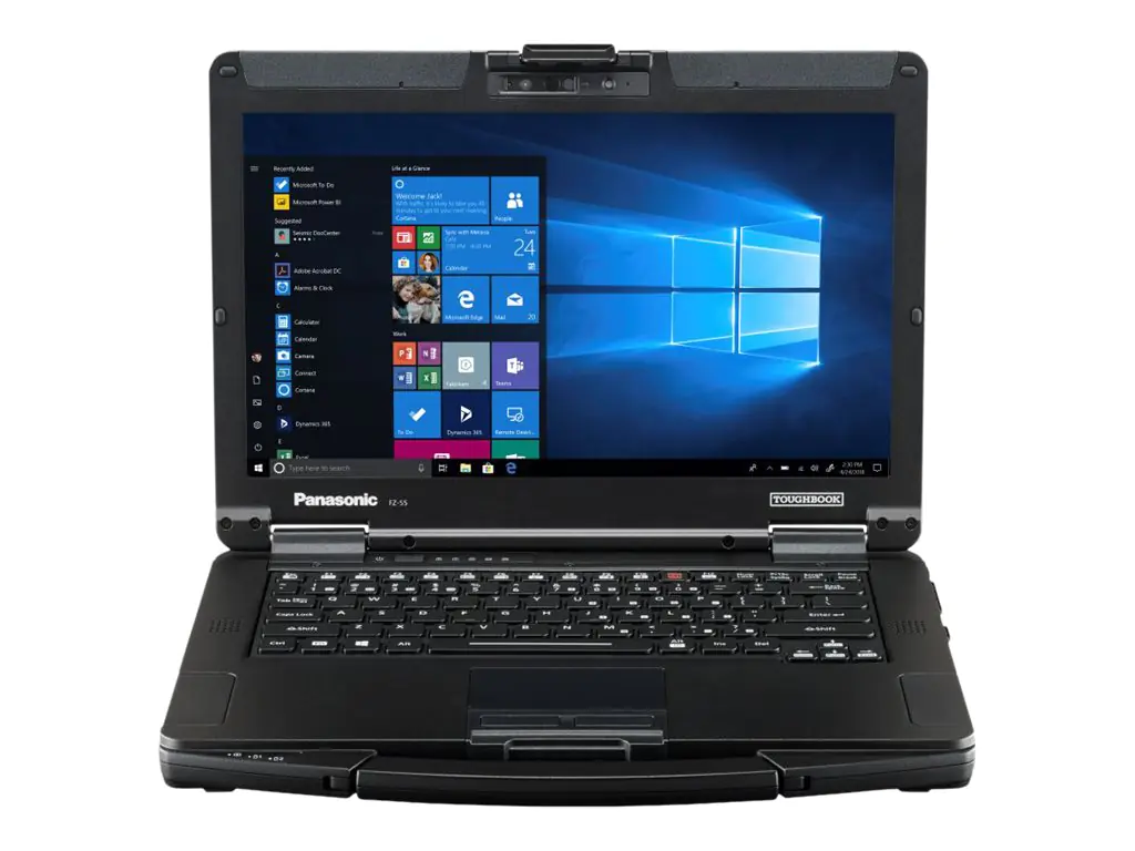 Panasonic Toughbook 55 - Robust - 180°-Scharnierdesign - Intel Core i5 1145G7 / 2.6 GHz - vPro - Win 11 Pro - Intel Iris Xe Grafikkarte - 8 GB RAM - 256 GB SSD TCG Opal Encryption, NVMe - 35.6 cm (14") IPS 1366 x 768 (HD) - Wi-Fi 5