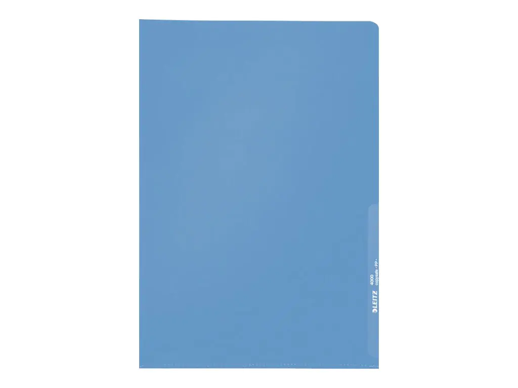 Leitz Sichthülle Standard DIN A4 0,13mm oben, rechts offen dokumentenecht Polypropylenfolie blau genarbt 100 St./Pack.