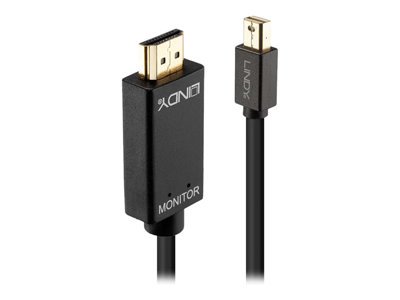 Lindy - Video- / Audiokabel - Mini DisplayPort (M) bis HDMI (M) - 1 m - passiv, 4K Unterstützung Lindy - Video- / Audiokabel - Mini DisplayPort (M) bis HDMI (M) - 1 m - passiv, 4K Unterstützung