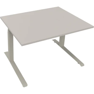 Sitz-/Stehtisch Kufe Doppels. Quad. B1200xT900xH645-1275 si/Lichtgrau