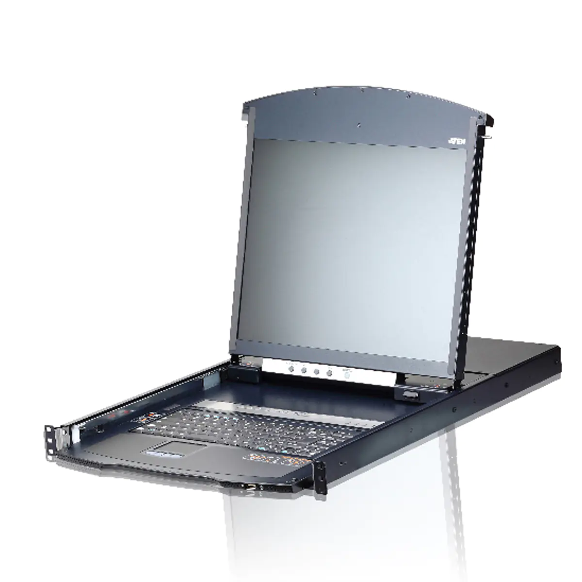 ATEN Cat 5 Dual Rail 17i LCD KVM overIP Switch Italian 1 Local and 1 - KVM-Umschalter
