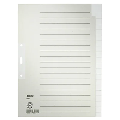 Leitz Register 60960085 blanko DIN A4 Tauenpapier grau Leitz Register 60960085 blanko DIN A4 Tauenpapier grau
