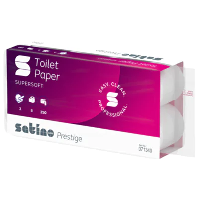 Satino Toilettenpapier 071340 Prestige 3lg hw 250Blatt 8 St./Pa Satino Toilettenpapier 071340 Prestige 3lg hw 250Blatt 8 St./Pa
